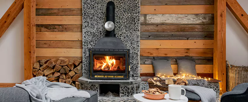 Thelin Hearth Products Direct Vent Gas Stove Fireplace Inspection in Alexandria, Virginia